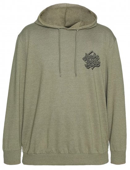 Jack & Jones Jorbrad Hoodie Dusty Olive - Bluzy & bluzy z kapturem - Bluzy & Bluzy z kapturem 2XL-12XL