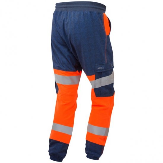 Leo Hawkridge Ecoviz High Performance 4X Stretch Trouser Hi-Vis Orange/Navy Print - Odzież robocza - Odzież robocza 3XL-6XL