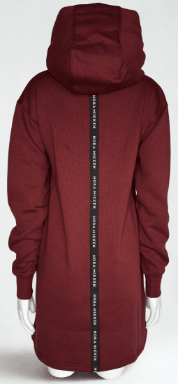 Nora Mikken KADRI WHITE Long Hoodie Burgundy - Bluzy & bluzy z kapturem - 
