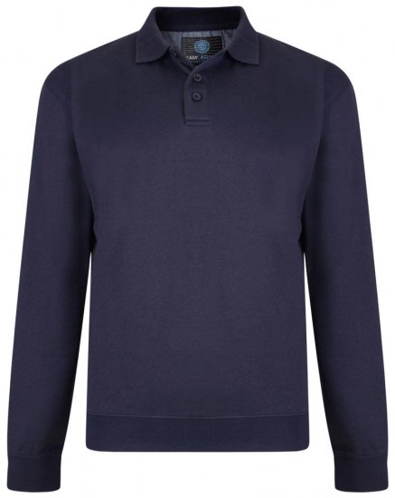 Kam Jeans Collar Sweatshirt Navy - Bluzy & bluzy z kapturem - Bluzy & Bluzy z kapturem 2XL-12XL