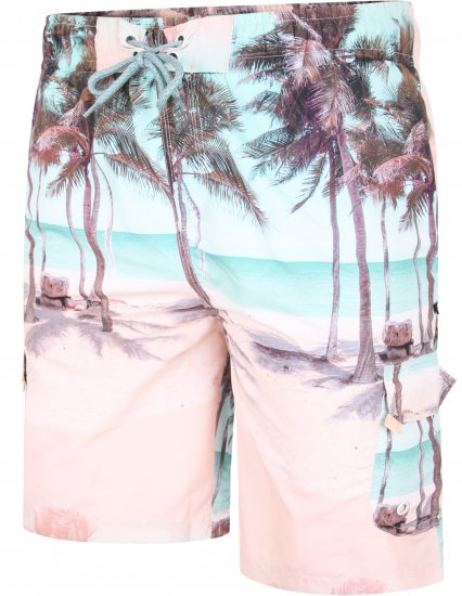 Kam Jeans 3000 Palm Print Cargo Swimshorts - Bielizna & stroje kąpielowe - Bielizna & Stroje kąpielowe 2XL-8XL