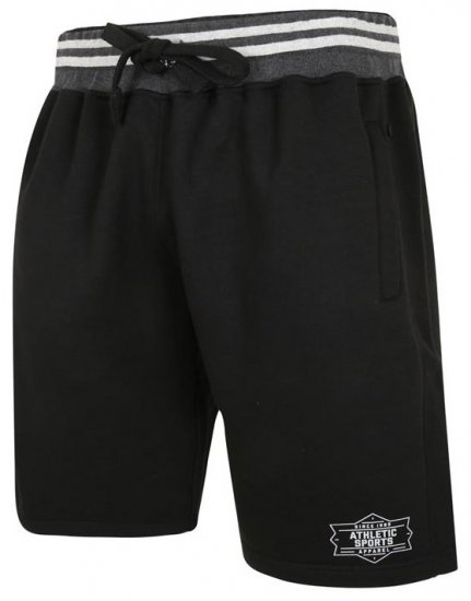 Kam Jeans 3301 Athletic Sports Jog Shorts Black - Dresy & spodenki dresowe - Dresy & Spodnie Dresowe 2XL-12XL