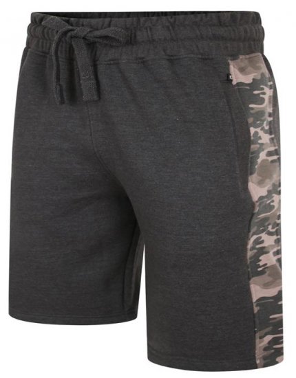 Kam Jeans 3303 Camo Panelled Jog Shorts Charcoal - Dresy & spodenki dresowe - Dresy & Spodnie Dresowe 2XL-12XL