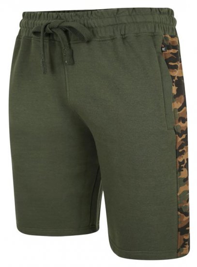 Kam Jeans 3303 Camo Panelled Jog Shorts Khaki - Dresy & spodenki dresowe - Dresy & Spodnie Dresowe 2XL-12XL