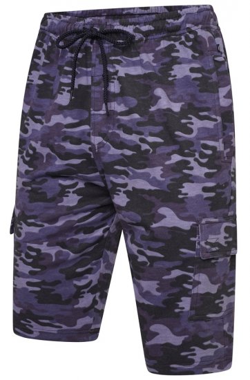 Kam Jeans 3306 Cargo Camo Lounge Shorts Navy - Dresy & spodenki dresowe - Dresy & Spodnie Dresowe 2XL-12XL