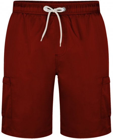 Kam Jeans 334 Cargo Swim Shorts Burgundy - Bielizna & stroje kąpielowe - Bielizna & Stroje kąpielowe 2XL-8XL