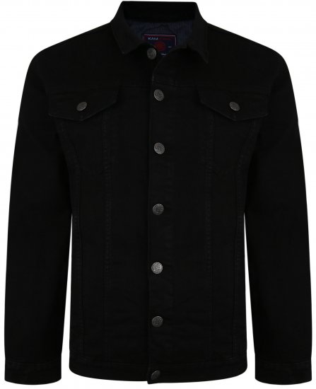Kam Jeans 405 Western Denim Jacket Black - Kurtki Męskie Duże Rozmiary - Kurtki Duże rozmiary 2XL-8XL