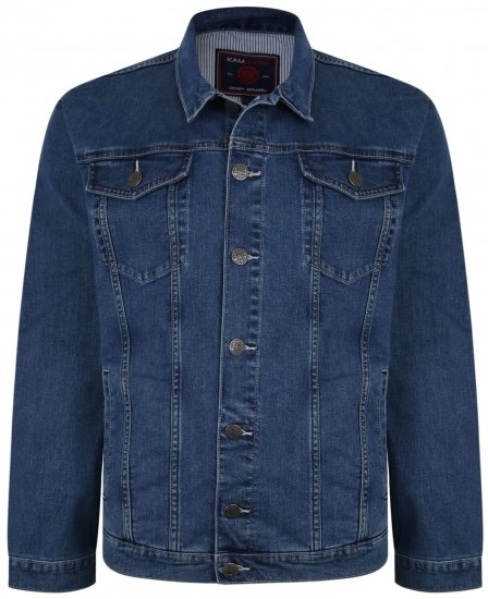 Kam Jeans 405 Western Denim Jacket Stonewash - Kurtki Męskie Duże Rozmiary - Kurtki Duże rozmiary 2XL-8XL
