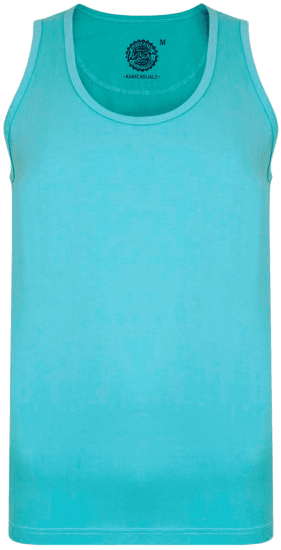 Kam Jeans 500 Tank Top Aqua - Koszulki - T-shirty meskie Duże Rozmiary - 2XL-14XL