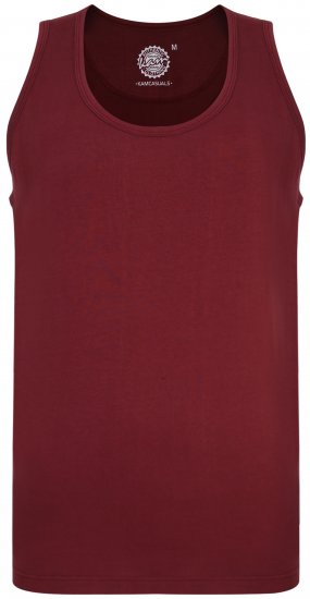 Kam Jeans 500 Tank Top Burgundy - Koszulki - T-shirty meskie Duże Rozmiary - 2XL-14XL