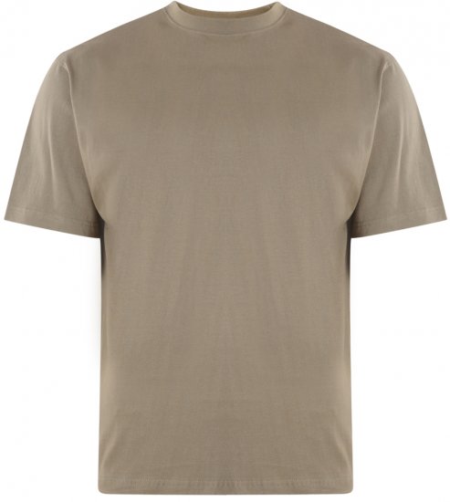 Kam Jeans T-shirt Olive - Koszulki - T-shirty meskie Duże Rozmiary - 2XL-14XL