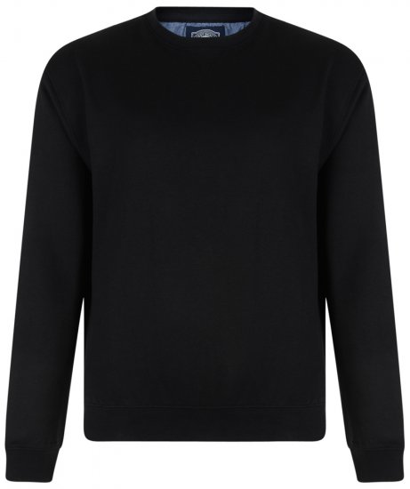 Kam Jeans Sweatshirt Black TALL SIZES - ODZIEŻ MĘSKA MT-6XLT - WYSOKIE-rozmiary