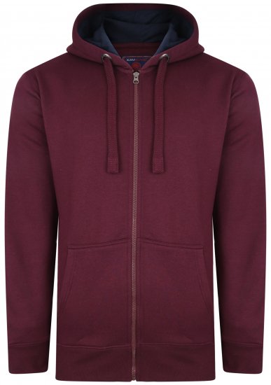 Kam Jeans Hoodie Burgundy - Bluzy & bluzy z kapturem - Bluzy & Bluzy z kapturem 2XL-12XL