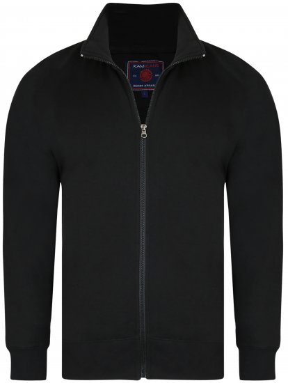 Kam Jeans Full-Zip Sweatshirt Black - Bluzy & bluzy z kapturem - Bluzy & Bluzy z kapturem 2XL-12XL