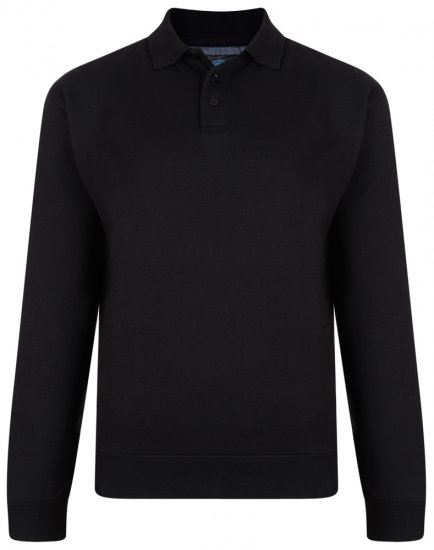 Kam Jeans Collar Sweatshirt Black - Bluzy & bluzy z kapturem - Bluzy & Bluzy z kapturem 2XL-12XL