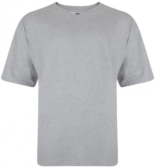 Kam Jeans V-neck T-shirt Grey - Koszulki - T-shirty meskie Duże Rozmiary - 2XL-14XL