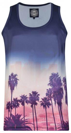 Kam Jeans 5250 Tank Top Navy - Koszulki - T-shirty meskie Duże Rozmiary - 2XL-14XL