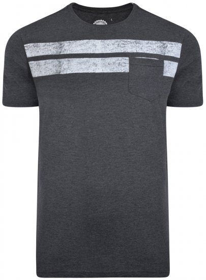 Kam Jeans 5252 T-shirt Charcoal - Koszulki - T-shirty meskie Duże Rozmiary - 2XL-14XL