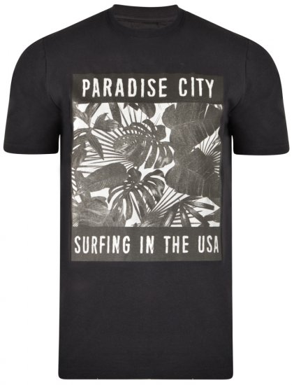 Kam Jeans 5300 T-shirt Black - Koszulki - T-shirty meskie Duże Rozmiary - 2XL-14XL