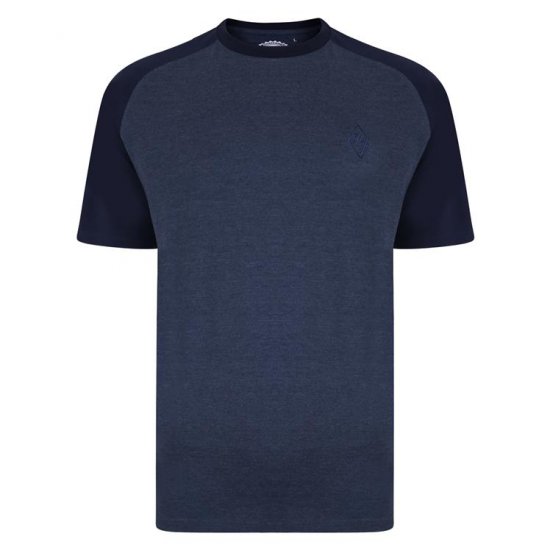Kam Jeans 5314 Raglan T-Shirt Charcoal/Insignia Twin Pack - Koszulki - T-shirty meskie Duże Rozmiary - 2XL-14XL