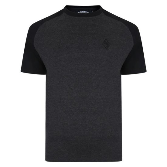 Kam Jeans 5314 Raglan T-Shirt Charcoal/Insignia Twin Pack - Koszulki - T-shirty meskie Duże Rozmiary - 2XL-14XL