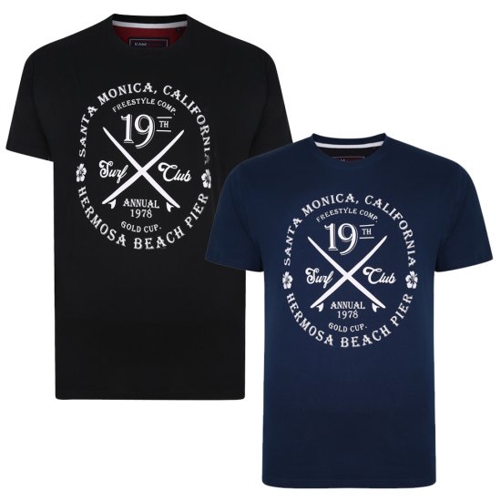 Kam Jeans 5331 Twin pack California Tee - Koszulki - T-shirty meskie Duże Rozmiary - 2XL-14XL