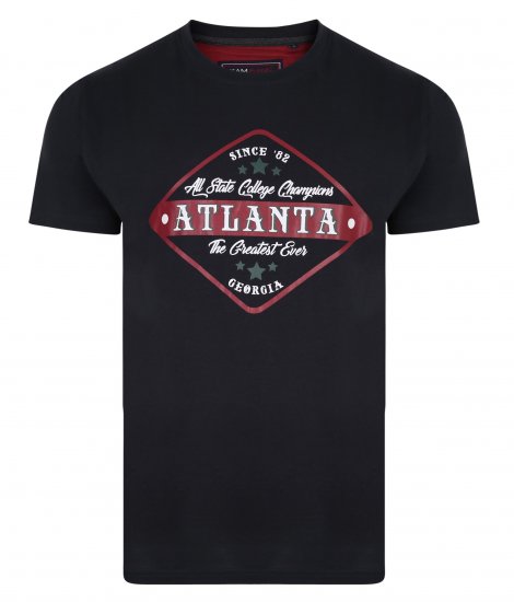 Kam Jeans 5333 Atlanta Tee Navy - Koszulki - T-shirty meskie Duże Rozmiary - 2XL-14XL