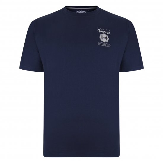 Kam Jeans 5348 T-shirt Vintage/Denim Twin Pack - Koszulki - T-shirty meskie Duże Rozmiary - 2XL-14XL