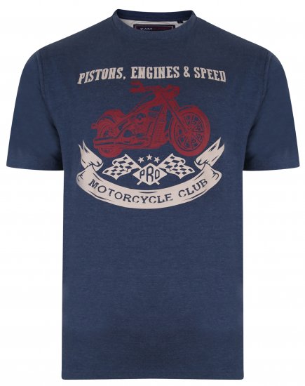 Kam Jeans 5351 Piston Motors Club T-shirt Insignia - Koszulki - T-shirty meskie Duże Rozmiary - 2XL-14XL