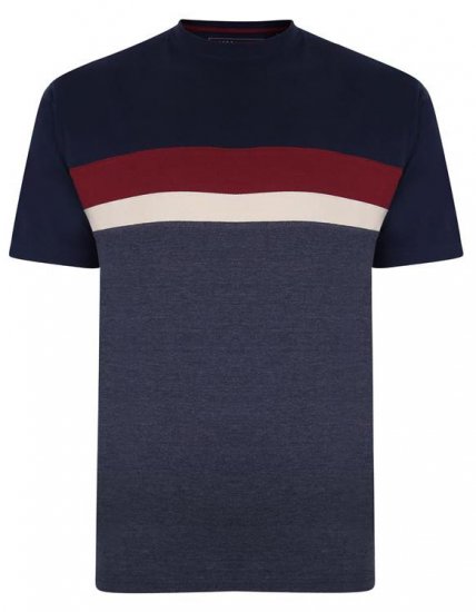 Kam Jeans 5356 Cut&Saw T-shirt Navy - Koszulki - T-shirty meskie Duże Rozmiary - 2XL-14XL