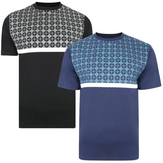 Kam Jeans 5366 Twin Pack Crew Neck T-Shirts - Koszulki - T-shirty meskie Duże Rozmiary - 2XL-14XL