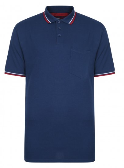 Kam Jeans Polo with Pocket Insignia Blue - Koszulki polo - Koszulki Polo 2XL-8XL