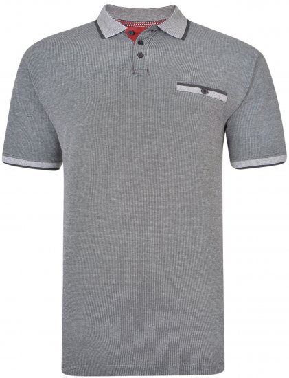 Kam Jeans 5416 Polo Black - Koszulki polo - Koszulki Polo 2XL-8XL