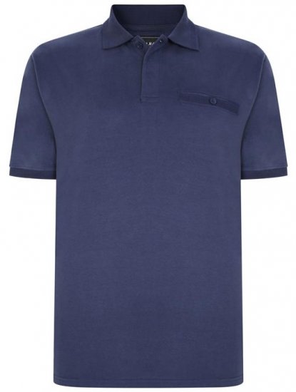 Kam Jeans 5450 Peach Finish Polo Navy - Koszulki polo - Koszulki Polo 2XL-8XL