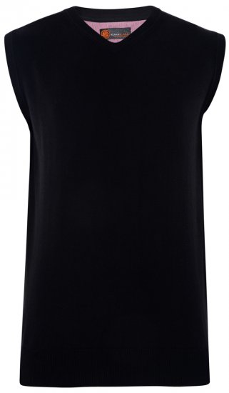 Kam Jeans V-neck Knitted Vest Black - Bluzy & bluzy z kapturem - Bluzy & Bluzy z kapturem 2XL-12XL