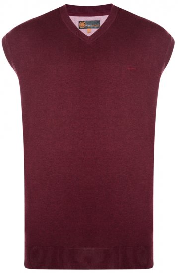 Kam Jeans V-neck Knitted Vest Burgundy - Bluzy & bluzy z kapturem - Bluzy & Bluzy z kapturem 2XL-12XL