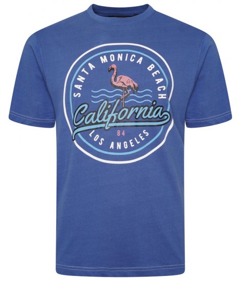 Kam Jeans 5707 Santa Monica Tee Navy - Koszulki - T-shirty meskie Duże Rozmiary - 2XL-14XL