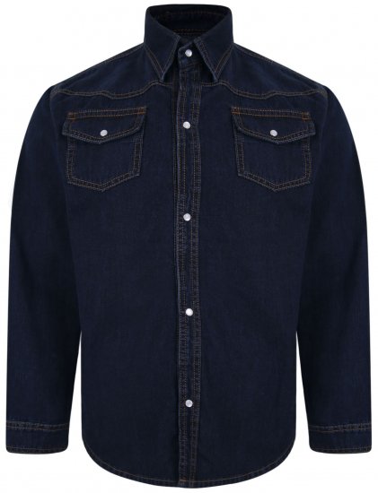 Kam Jeans 602 Denim Shirt Indigo - Koszule - Koszule 2XL-10XL