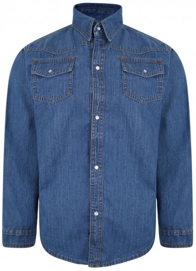 Kam Jeans 602 Denim Shirt Stonewash - Koszule - Koszule 2XL-10XL