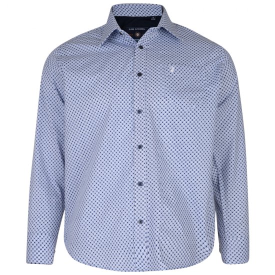 Kam Jeans 6154 Long Sleeve Dobby Print Shirt - Koszule - Koszule 2XL-10XL