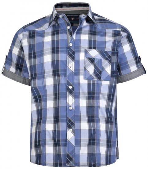 Kam Jeans 6165 Short Sleeve Shirt Navy - Koszule - Koszule 2XL-10XL
