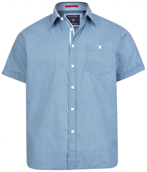 Kam Jeans 6167 Short Sleeve Shirt Teal - Koszule - Koszule 2XL-10XL