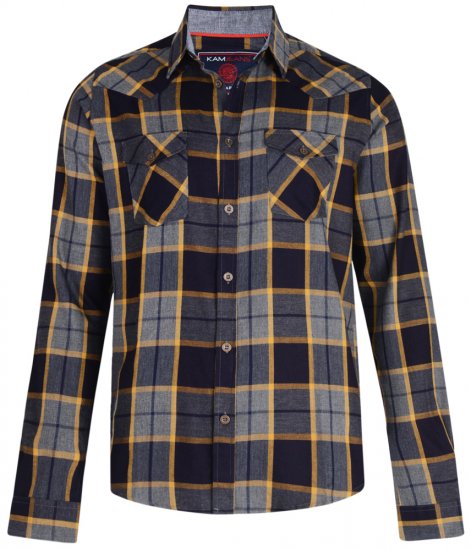 Kam Jeans 6172 Long Sleeve Shirt Grey - Koszule - Koszule 2XL-10XL