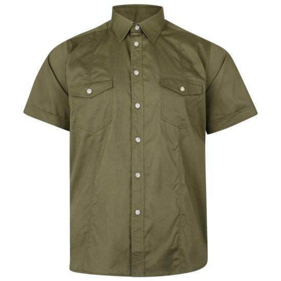 Kam Jeans 6180 Retro Stretch Shirt Khaki DUPLICATE - Koszule - Koszule 2XL-10XL