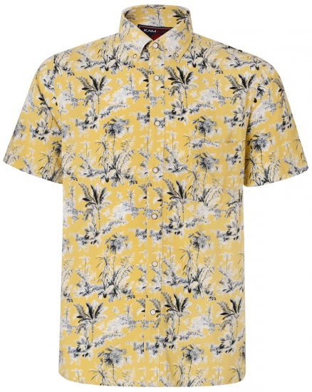 Kam Jeans 6191 Short Sleeve Shirt Sand - Koszule - Koszule 2XL-10XL