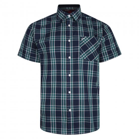 Kam Jeans 6202 Casual Check Shirt Navy - Koszule - Koszule 2XL-10XL