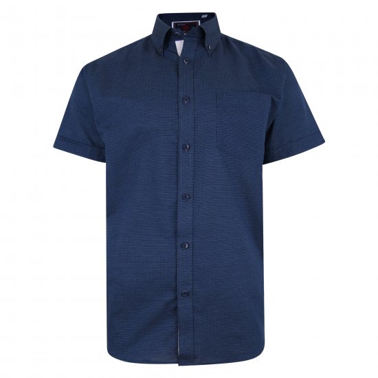 Kam Jeans 6210 SS Dobby Stitch Shirt Indigo - Koszule - Koszule 2XL-10XL