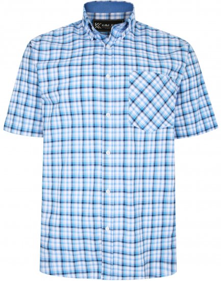 Kam Jeans 6214 Check Shirt Blue - Koszule - Koszule 2XL-10XL