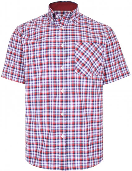 Kam Jeans 6214 Check Shirt Red - Koszule - Koszule 2XL-10XL