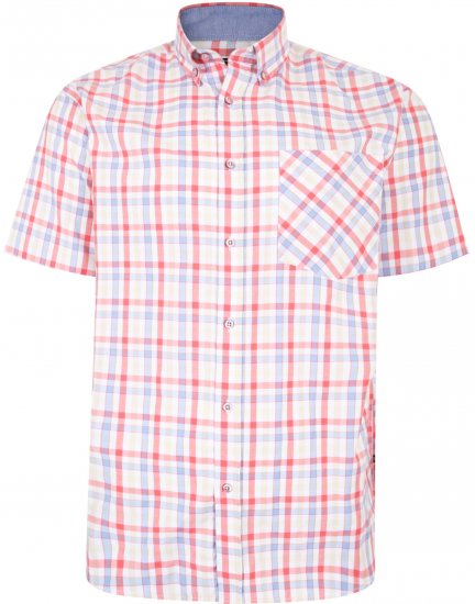Kam Jeans 6215 Summer Check Shirt Pink - Koszule - Koszule 2XL-10XL